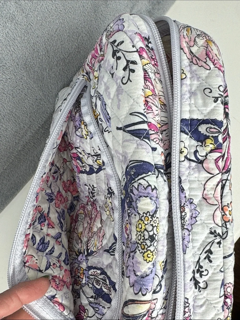 Vera Bradley Quilted Floral Cosmetic Bag - Pink & Lavender